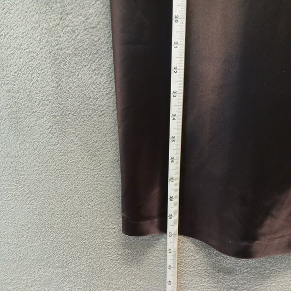 ADRIANNA PAPELL Boutique Women Halter Pencil Dress Brown Satin Size 8 - Picture 11 of 12